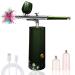 Mini Makeup Airbrush Makeup kit Airbrush for Tattoos Airbrush Makeup Kit with Air Compressor,Portable Mini Airbrush Machine Elegance Airbrush for Cake Decorating,Makeup,Tattoo,Model Coloring Green