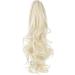 Felendy Ponytail Extension Claw 18" 20" Curly Wavy Straight Clip in Hairpiece One Piece A Jaw Long Pony Tails for Women (Platinum Blonde-Curly) - Buy Online on GoSupps.com