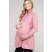 Bump Maternity Knit Sweater - High Neck Shawl Collar XL Mauve (Made in USA) - Buy Online on GoSupps.com