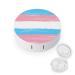Transgender Flag Cute Contact Lens Case Travel Portable Round Contact Storage Box Kit with Mirror for Daily Outdoor