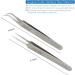 Feita Precision Eyelash Tweezers Set - Professional Straight & Curved Tweezers for Eyelash Extensions - Fine Tip - Silver - 2 Pack - Buy Online on GoSupps.com