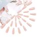 Brishow Long Khaki Press-On Nails with Rhinestones | 24 Ballerina Acrylic Artificial Nails for Women & Girls - Buy Online on GoSupps.com
