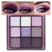 9Colors Eye Shadow Palettes Makeup Dark Purple Plum Lavender Mauve Black Smoky Eyeshadow Palette for Older Women Natural Powde Eye Shadows Waterproof Long Lasting Naturing-Looking 9Colors-Dark Purple Plum Lavender