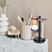 Stainless Steel Men's Razor Holder & Shaving Brush Stand | Safety Shaving Tool for Grooming - Buy Online on GoSupps.com