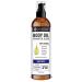 pureSCRUBS Ultra Moisturizing UNSCENTED BODY OIL Spray For Dry Skin, Massage, Stretch Marks, Organic Super Blend of Jojoba, Argan, Coconut, Sweet Almond & Avocado Oils Enriched with Vitamin E - Lg 4oz