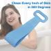 Silicone Body Scrubber Back Scrubber for Shower - Long Handle Exfoliating Bath Brush, Blue - Buy Online on GoSupps.com