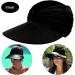 Women's Foldable Wide Brim Sun Visor Hat - Black | Packable Ponytail Beach Hat with UV Protection - Buy Online on GoSupps.com