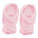 ULTECHNOVO 1set Heightening Socks Heel Softening Socks Soft Silicone Heel Lift Insole Sole Height Increase Invisible Sock Pad Sole Lifts Polyester Cotton Increased Heel Socks Men and Women 12.5x11cm Pink