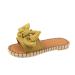 HSYHKDSY Women's Fashion Flat Sandals Glitter Elegant Summer Shoes Holiday Casual Comfortable s51181 Yellow 5.5 UK