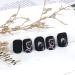 Leopard Print Short Black Press on Nails - Square Nail Tips Set - Frosted Texture False Nails Kit for Women - 24pcs - Buy Online on GoSupps.com