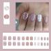 24 Pcs Short Pink Press-On Nails - Glitter & Marble Designs | Reusable Acrylic Fake Nails for Women - Buy Online on GoSupps.com