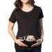 Maternity Funny Pregnancy Tee | Cute Baby Pregnant Women T-Shirt - Black XL - Buy Online on GoSupps.com