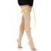 beister 15-20 mmHg Open Toe Medical Compression Stockings for Women Men Thigh High Graduated Compression Socks with Dot Silicone Band Support Circulation Pressure Stockings for Varicose Veins Edema Beige Large