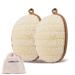 Lumos Living Premium Natural Exfoliating Loofah Pad Sponge Body Scrubber (2 Pack)