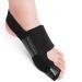 Bunion Correctors Ideal for Big Toes Bent Toes and Pain Relief AVIDDA Bunion Splints Big Toe Straightener for Day Night Time Bunion Relief 1 PC Corrector Left (No Separators) Black Single Left