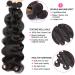 Brazilian Body Wave Human Hair Bundles with 13X4 Frontal Closure - 100% Unprocessed Virgin Hair - Natural Color - 3 Bundles + Free Part Closure - 12 14 16 + 10 - Buy Online on GoSupps.com