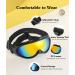 Lewondr UV Safety Sunglasses for Dogs | Windproof Waterproof Anti-Fitting Glasses for Medium & Large Dogs | Adjustable Rubber Band & Sponge Cushion - Black Single Lenses - Buy Online on GoSupps.com