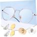2 Pairs Glasses Nose Pads - Comfortable Nose Saddle Bridge Cushions for Eyewear | Transparent Zinc Alloy Sunglasses Frame Pads - Portable & Durable - Buy Online on GoSupps.com