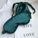Silk Satin Sleeping Eye Mask - Dark Green Sleep Mask for Men & Women | Soft Breathable Blackout Eye Cover | Perfect Travel & Wedding Gift - Buy Online on GoSupps.com