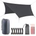 TAHOE TRAILS Hammock Rain Fly - Camping Tarp, The Tent Tarp is Waterproof Rated at 3000MM - Hammock Tarp Includes Aluminum Stakes and Guy Lines. Ultralight and Ultra-Durable