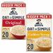 Clevvery Quaker Oat so Simple Porridge Original Set 20 sachets x 27g and Golden Syrup 20 sachets x 36 g, instant Oatmeal for