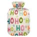 Hohoho Christmas Hot Water Bottle with Cover Hot Water Bottles for Pain Relief Hot Water Bag Heating Bottles for Period Cramps 2L