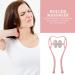 Premium Combined Manual Neck and Back Massage Device - Roller Massager for Cervical Spine - Portable ABS Shoulder Roller - 36x16cm Pink - Buy Online on GoSupps.com