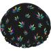 Tie Dyes Weed Leaf Shower Cap | Reusable Hair Protection Bonnet | Waterproof Bathing Hat - Buy Online on GoSupps.com
