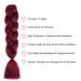 Shangxiu Kanecalon Jumbo Braid Hair Extensions - 6Pcs 24 Synthetic Box Braids in Wine Red | International Shipping - Buy Online on GoSupps.com