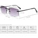 Devirld Borderless Full Lenses Reading Glasses - UV400 Protection Anti-Blue Light Spring Hinge Sunglasses for Men - Non-Bifocal Black 2.0x - Buy Online on GoSupps.com