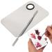 1pcs Makeup Mixing Palette Makeup Spatula&Makeup Palette Foundation Mixing Palette Professional Cosmetic Makeup Palette with Stainless Steel Spatula Tool for Mixing Foundation Nail Art Makeup Tools