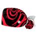 Roses Scrub Surgical Caps Hats Women Bouffant Working Hat Ponytail Holder for Women Long Hair Covers 2PCS Pattern 01