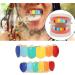 Verdant Touch Hip Hop Grillz Tooth Set - Shiny Multicolor Gold Halloween Accessories for Trendy Smile - Buy Online on GoSupps.com