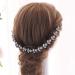 Topqueen Pearl Bride Hair Tiara | Rhinestone Bridal Jewelry Headband | Wedding Hair Accessories for Women & Girls (Silver-Organza White) - Buy Online on GoSupps.com
