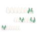 Buy Mouyouglow Press-On Nails - Almond White & Green Smudged Gold Leaf - Long-Lasting Fake Nails with Glue - International Shipping Available - Buy Online on GoSupps.com