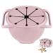 Vicloon Baby Snack Cup Collapsible Silicone Baby Snack Cup Silicone Snack Cup Non Spill Snack Pot for Baby Snack Catcher Food Cup with Lanyard Snack Pot for Toddler (Pink) Light Pink