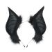 jojobasec Cats Bat Fauxs Furs Ears Headbands Cute Halloween Fancy Dress Cosplays Costume Handmade Animal Furry Ears Hair Hoop Women