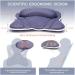 CielClair Bath Pillow for Tub - Ultra Thick Ergonomic Spa Pillow with Neck, Shoulder, and Back Support - 4D Air Mesh Cushion with 6 Non-Slip Suction Cups - Navy - Buy Online on GoSupps.com