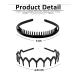Caskrin 3 Pack Resin Teeth Hair Bands + Plastic Tooth Comb Headband Set for Non-Slip Style - Women Men Hair Accessories - Buy Online on GoSupps.com