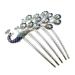 MAGICLULU Hairpin Comb Women Hair Accessories Rhinestone Hair Accessories Flower Hair Combs Bridal Headpieces for Womens Hair Accessories Tiara Hair Clip Comb Crystal Peacock Bride
