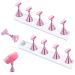 Justotry 2 Set Pink Nagel Stand for press on nails display nails tips holder for nail tips Exercise beginner acrylic nail set accessories diy nail holder for false nail manicure tool pink 2