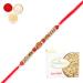 Ghasitaram Gifts Rakhi for Brother Rakhis Online - 6968 Fancy Thread Rakhi with 400 GMS of Soan Papdi