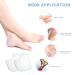 4 Pairs Gel Heel Protectors for Plantar Fasciitis & Heel Pain Relief - Breathable Cushion Sleeves for Cracked Heels (White & Black) - Buy Online on GoSupps.com