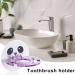 Papaba Wall-Mounted Toothbrush Holder & Toothpaste Organizer - Violet B | Durable Bathroom Storage for Toothbrushes & Razors - Buy Online on GoSupps.com