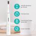 Pessido Sonic Electric Toothbrush - Rechargeable for Adults & Kids | 5 Modes & Timer | 2 Soft Brush Heads & Travel Case | White - Buy Online on GoSupps.com