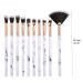 Jootuepo 10pcs Brazen Marble Makeup Brush Set - Soft Hair Eyeshadow Eyebrow & Eyeliner Brushes for Flawless Eye Makeup - Buy Online on GoSupps.com