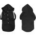 NAMSAN Dog Sweater | Warm Winter Clothes for Large Dogs | Black Button Design Hoodie - 4XL - Buy Online on GoSupps.com
