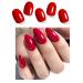 Wahrshei 16 Pcs Red Nail Art Sticker Film UV Gel Nail Art Sticker Nail Art Gel Nail Sticker