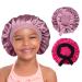2 PCS Baby Bonnet Toddler Silk Bonnet for Kids Sleeping Cap Curly Natural Hair Silk Hair Bonnets for Girls Boys Infant 5-12 Years Purple