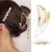 Bohend flower leaf hair clamp pearls thick hair clip wedding macrame head clips strong big hair styling accessories for women girls (2)
